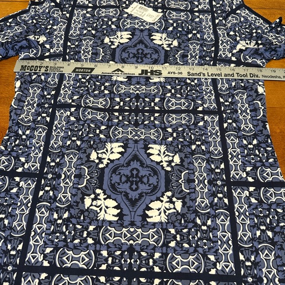 WESTPORT‎ 1962 Stretch Blue Black White Red Bohemian Floral Print Sz 10 NWT - Picture 8 of 11